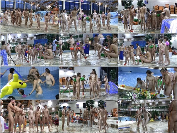Nudism in the pool