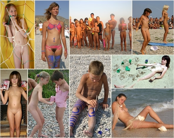 Read more about the article Young nudists photo – Young child gets painted
